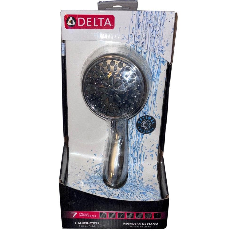Delta H2Okinetic Handshower | Chrome Finish | 7 Spray Settings |‎ New in Box